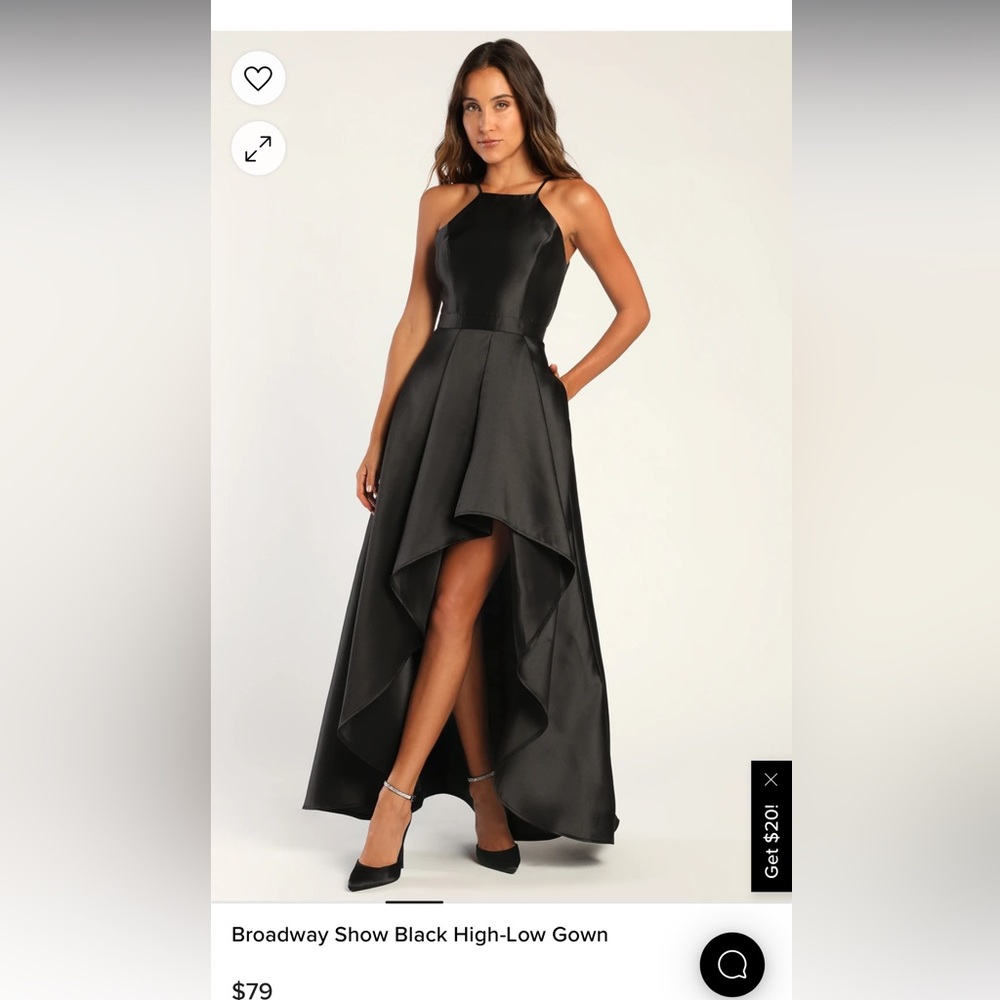 Never worn NWOT Lulu’s black dress, Size small